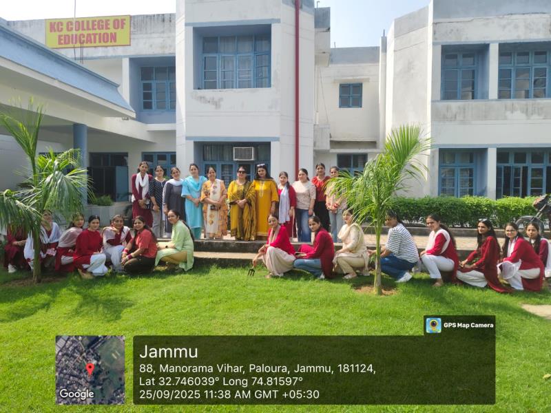 K.C. College of Education conducted Plantation cum Beautification drive