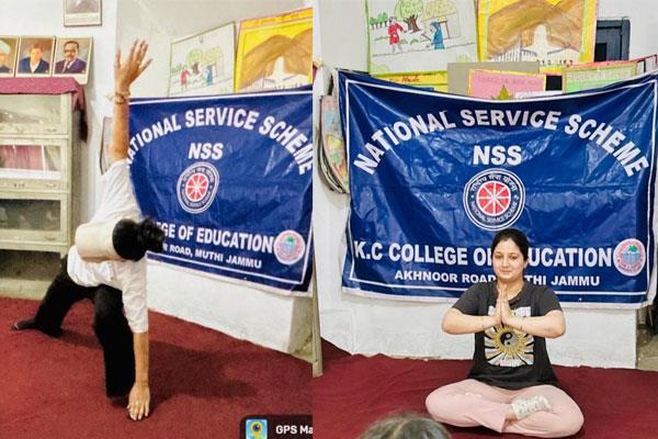 K.C. College of Education celebrated International Yoga Day